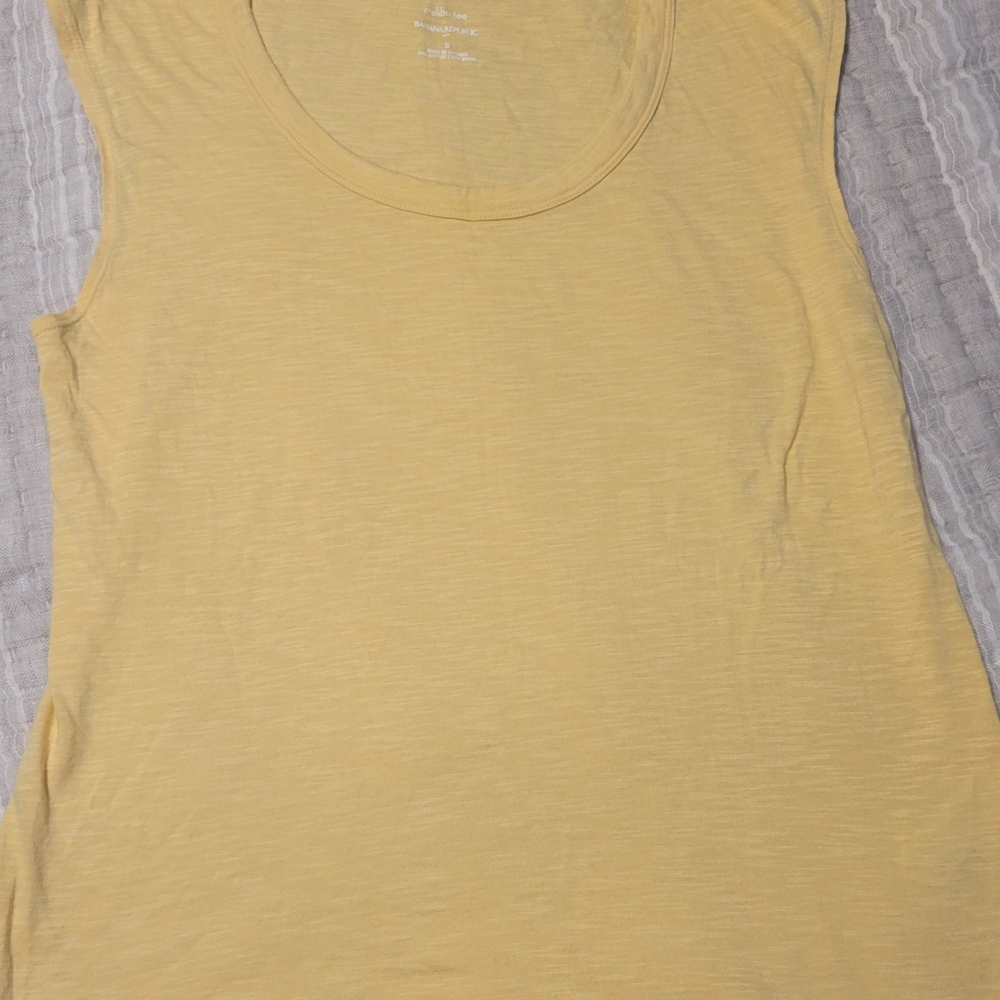 Banana Republic Yellow Sleeveless Tank Top